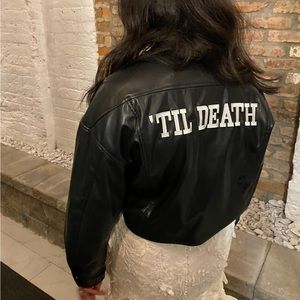 “Till death” leather jacket